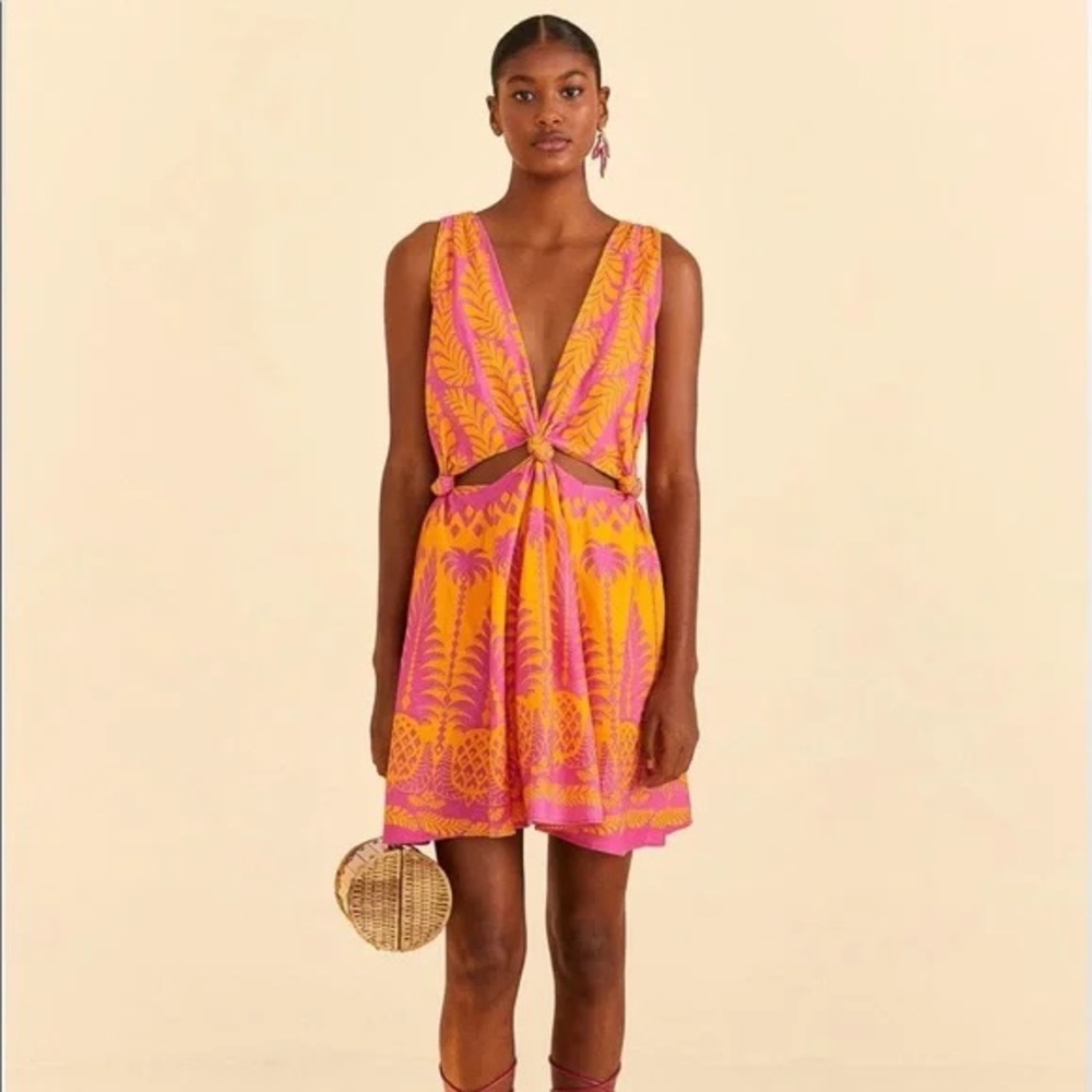 Farm Rio Pineapple Love Dress NWT large